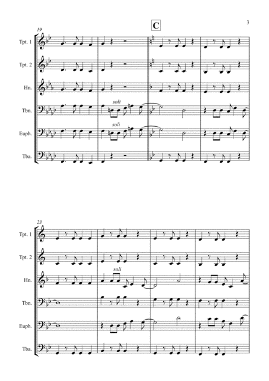 Hawaii Five-O Theme Euphonium scores gallery preview page 3