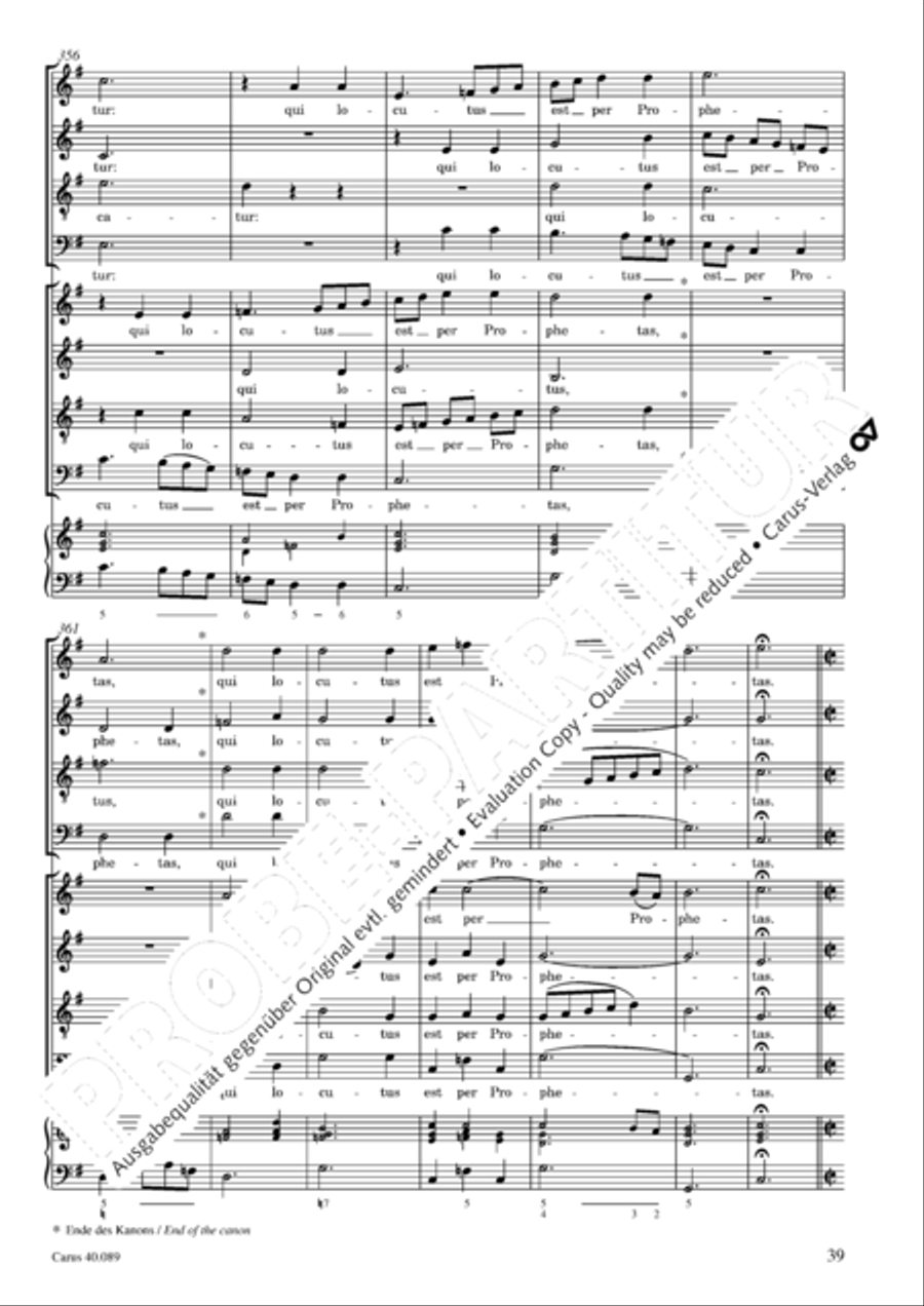 Credo a 8 voci 4-Part scores gallery preview page 40
