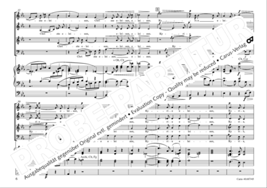 Missa sacra C Minor 4-Part scores gallery preview page 7