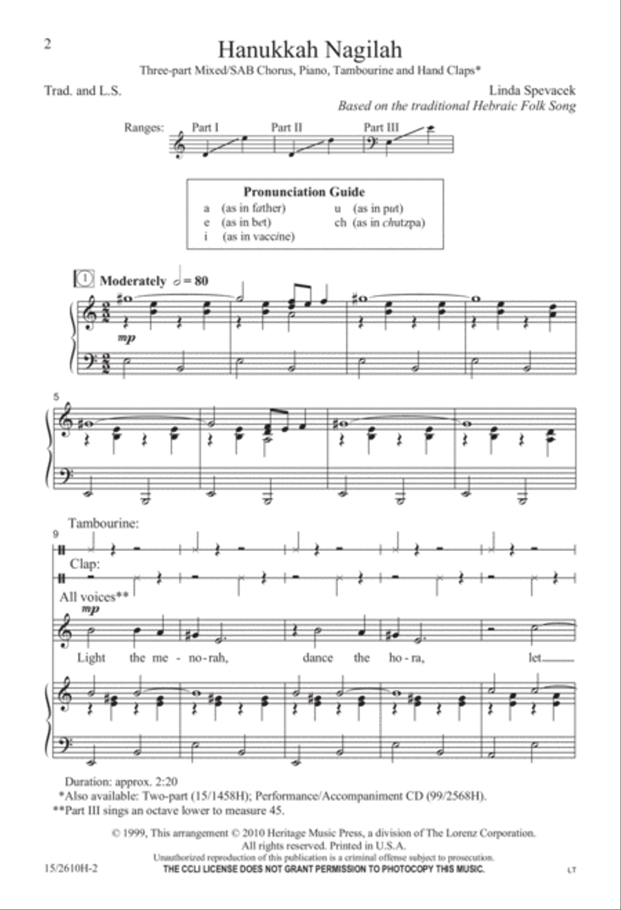 Hanukkah Nagilah Hanukkah Nagilah 3-Part scores gallery preview page 3