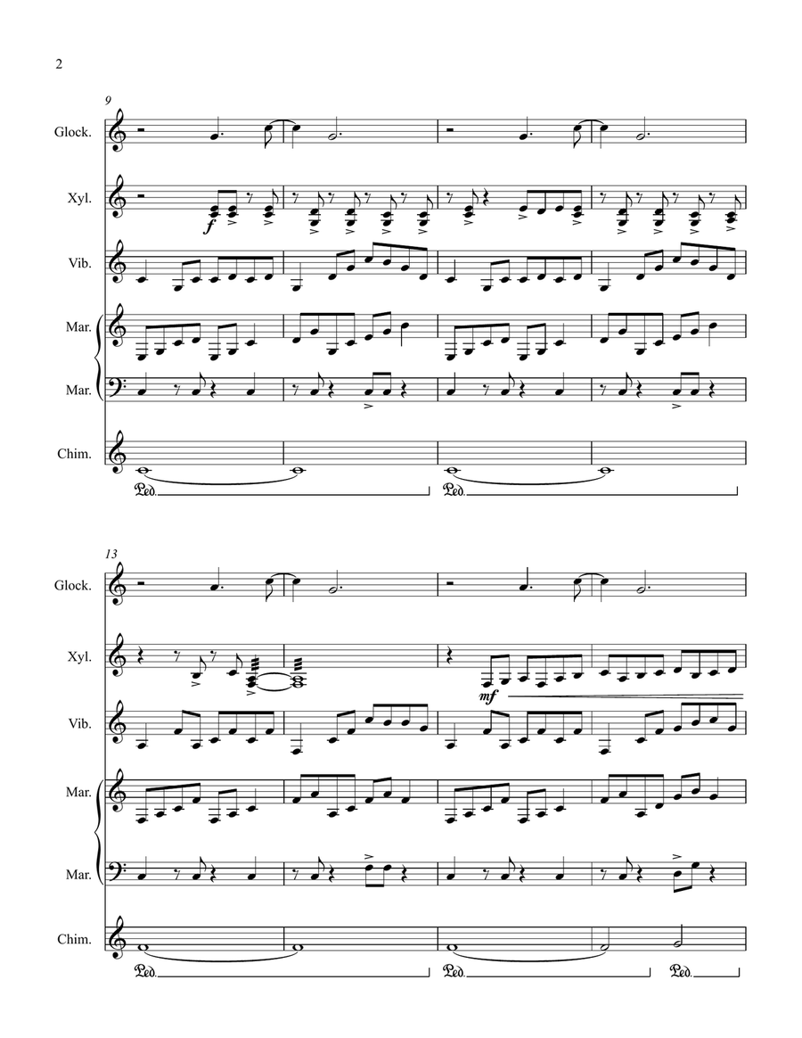 Suite for Mallets - Movement 3 Percussion scores gallery preview page 3