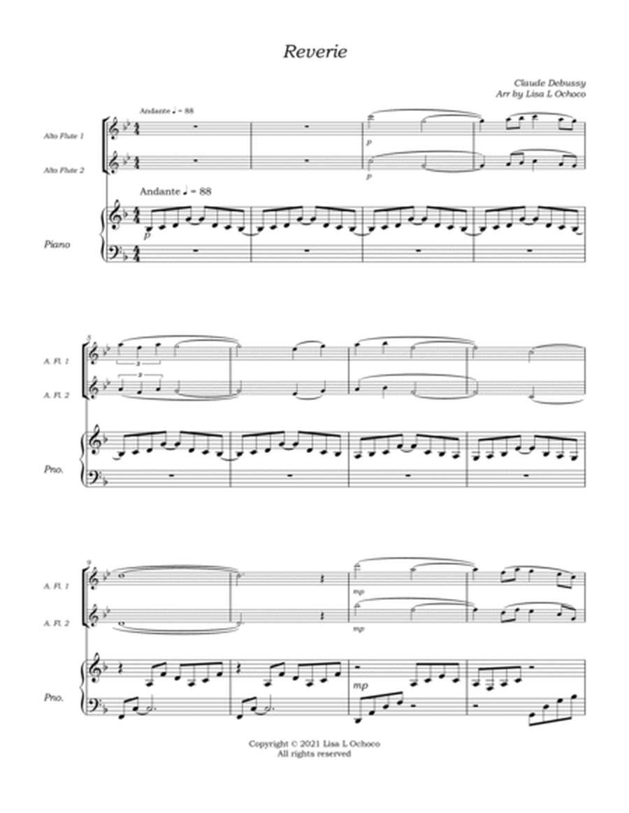 Reverie for Alto Flute Duet and Piano image number null