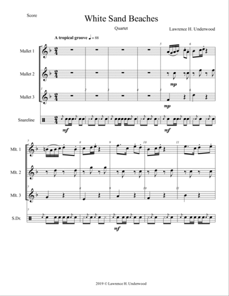 White Sand Beaches Small Ensemble scores gallery preview page 2