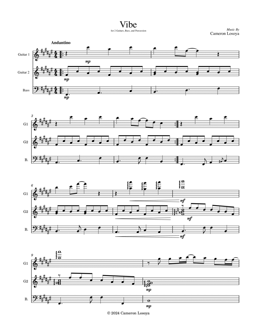 Vibe Bass Voice scores gallery preview page 1