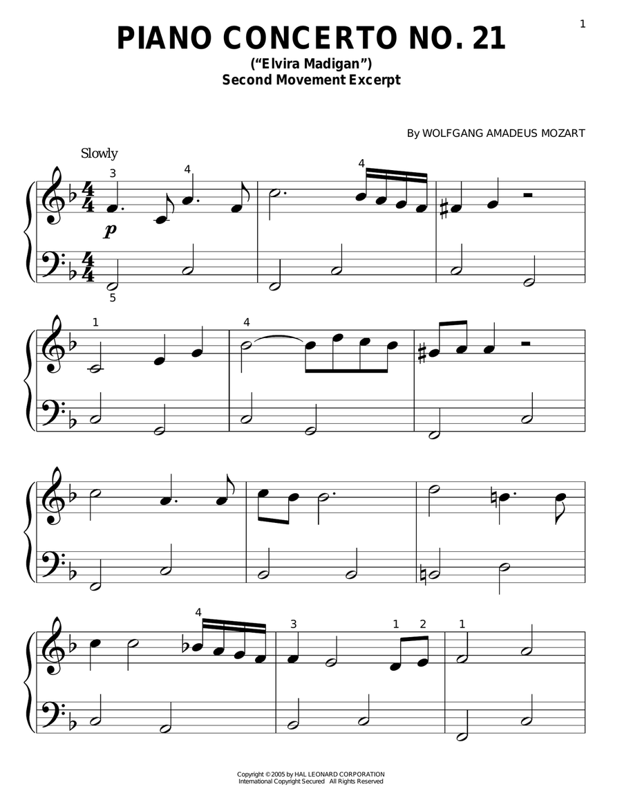 Piano Concerto No. 21 in C Major (