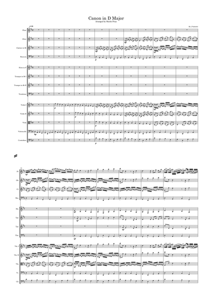 Canon in D Major - Orchestra (Score and all parts) image number null