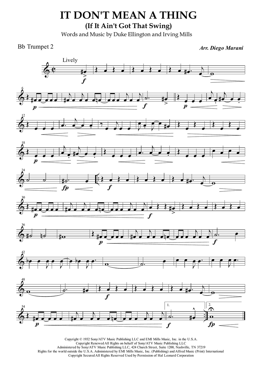 It Don't Mean A Thing (If It Ain't Got That Swing) Brass Ensemble scores gallery preview page 2