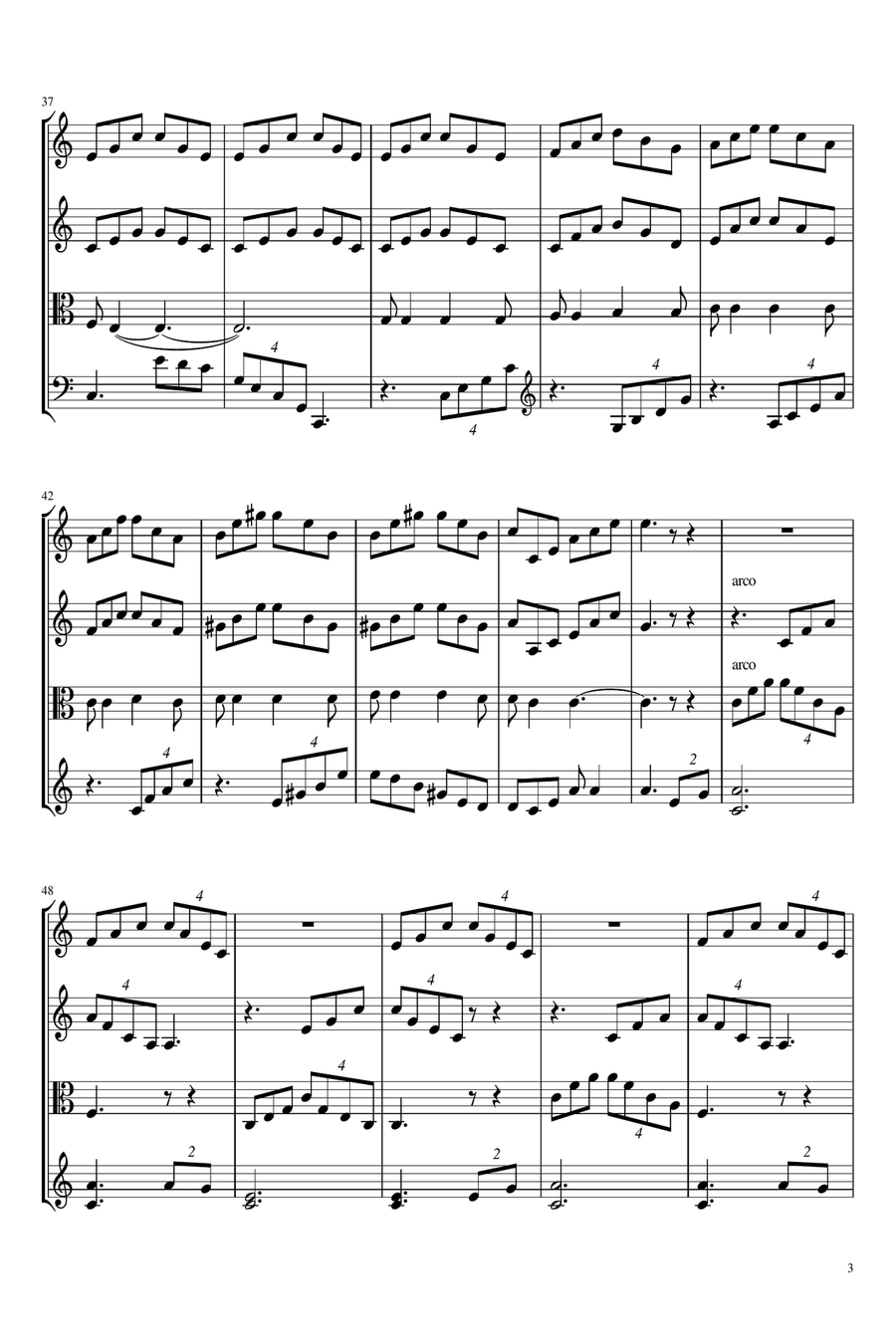Hallelujah String Quartet scores gallery preview page 6