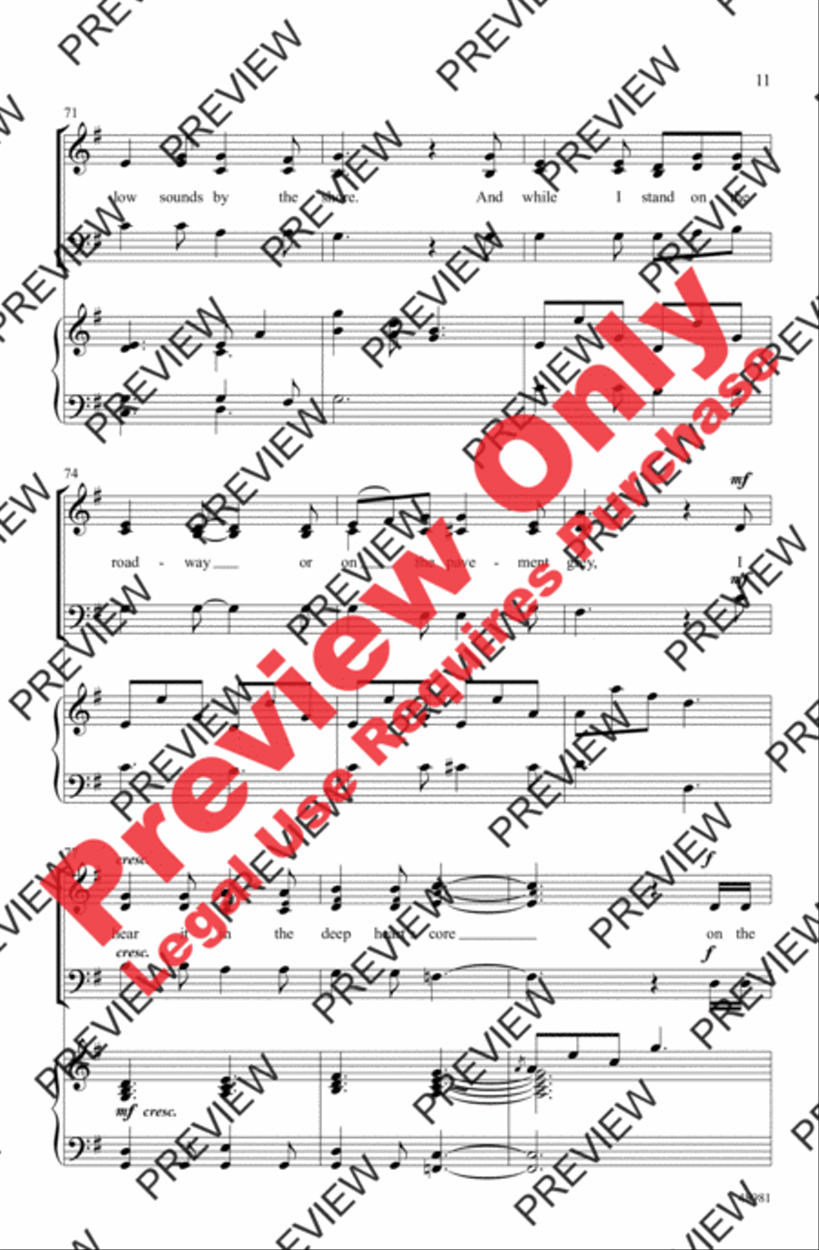 The Lake Isle of Innisfree 3-Part scores gallery preview page 11