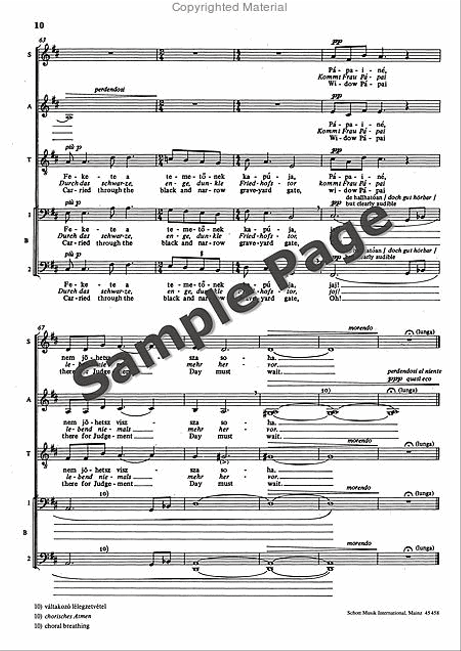 Widow Papai 4-Part scores gallery preview page 11