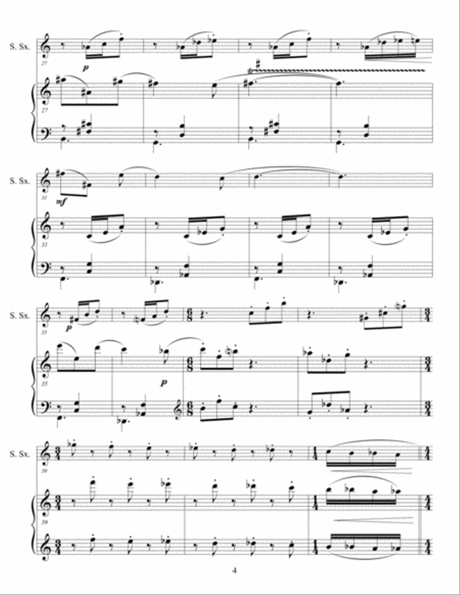 Two Trifles and a Wedding Present - for soprano saxophone Soprano Saxophone scores gallery preview page 5