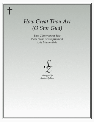 Book cover for How Great Thou Art (bass C instrument solo)