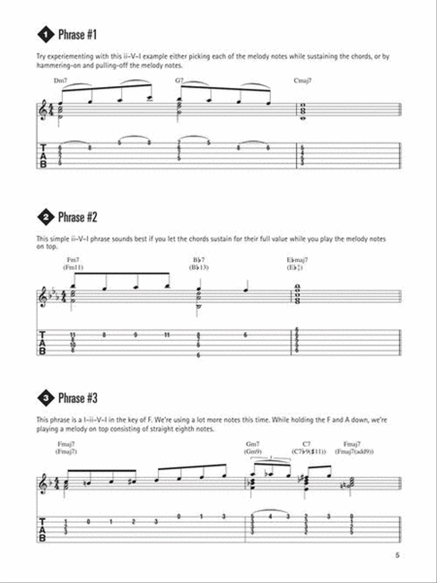 Chord-Melody Phrases for Guitar Guitar Tablature scores gallery preview page 5