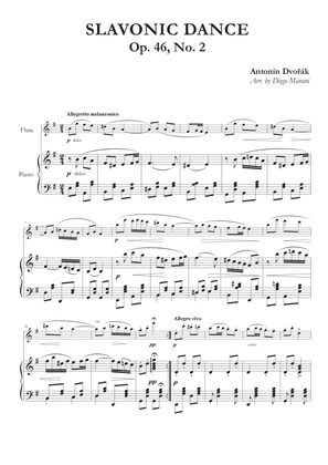 Slavonic Dance Op. 46 No. 2 for Flute and Piano