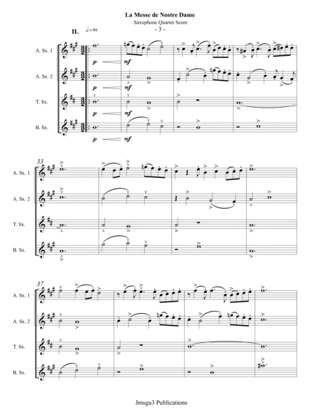 Machaut: La Messe de Nostre Dame for Saxophone Quartet - Score Only image number null