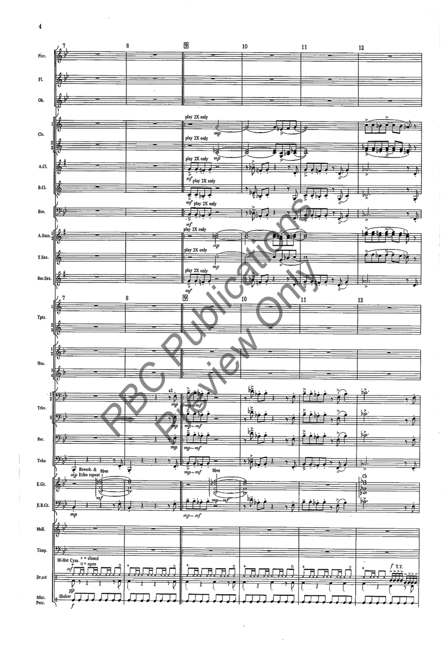 Magnum Blues Magnum Blues Concert Band scores gallery preview page 5