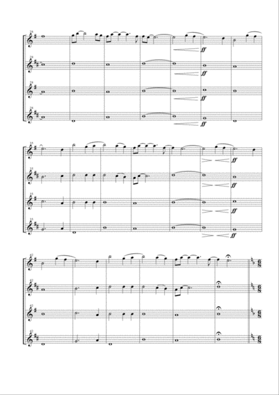 Last Of The Mohicans (main Theme) Woodwind Quartet scores gallery preview page 3