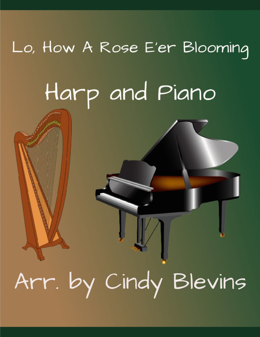 Lo, How A Rose E'er Blooming, Harp and Piano Duet image number null