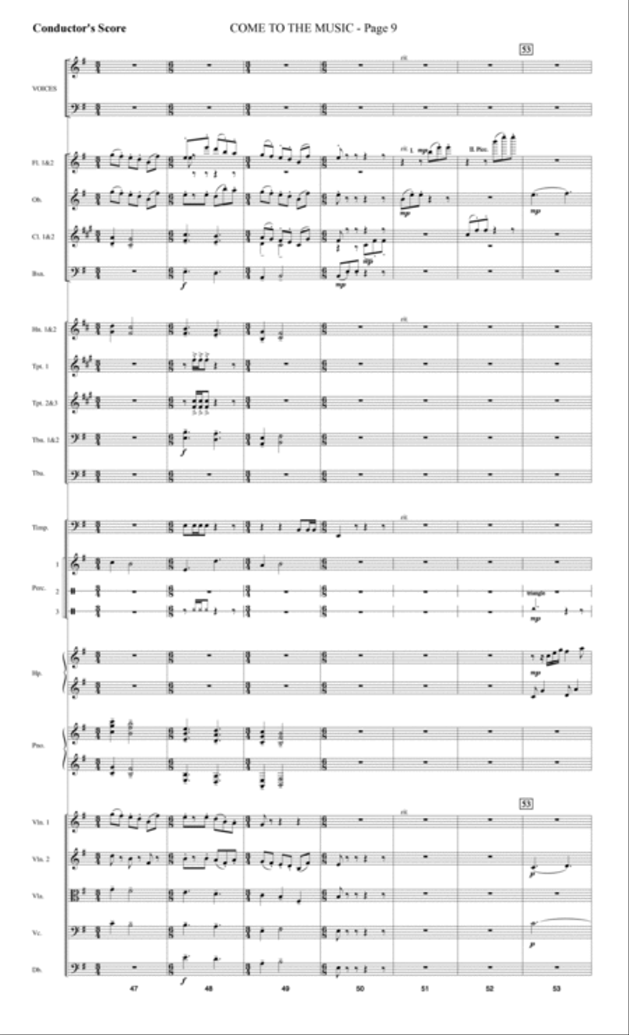 Come to the Music - Score Choir scores gallery preview page 9