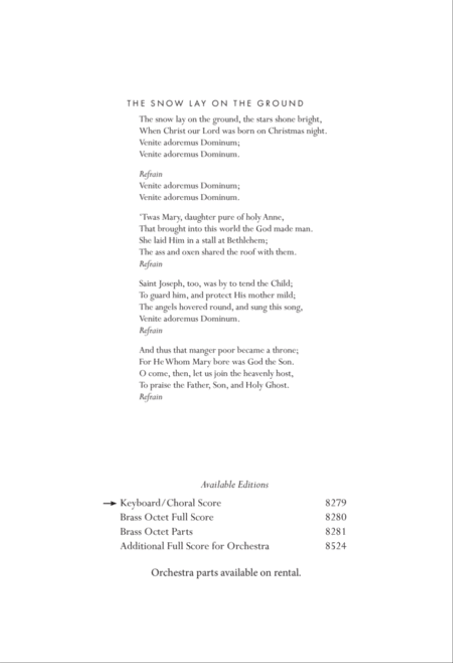 The Snow Lay On the Ground 4-Part scores gallery preview page 2