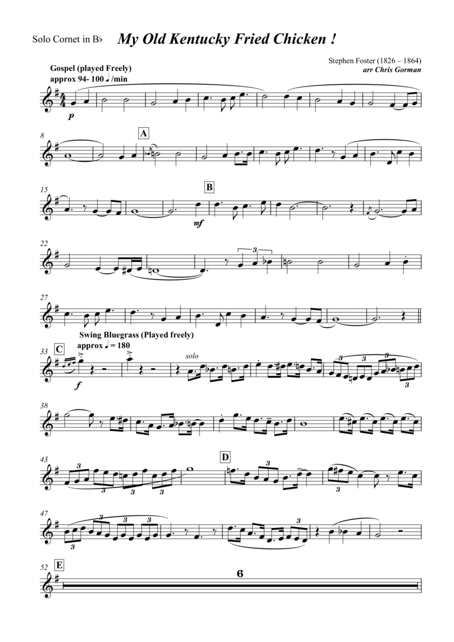My Old Kentucky Fried Chicken Brass Band scores gallery preview page 1