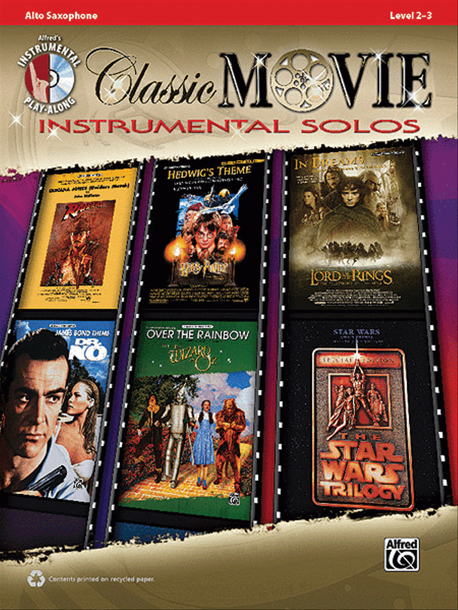 Classic Movie Instrumental Solos Alto Saxophone scores gallery preview page 1
