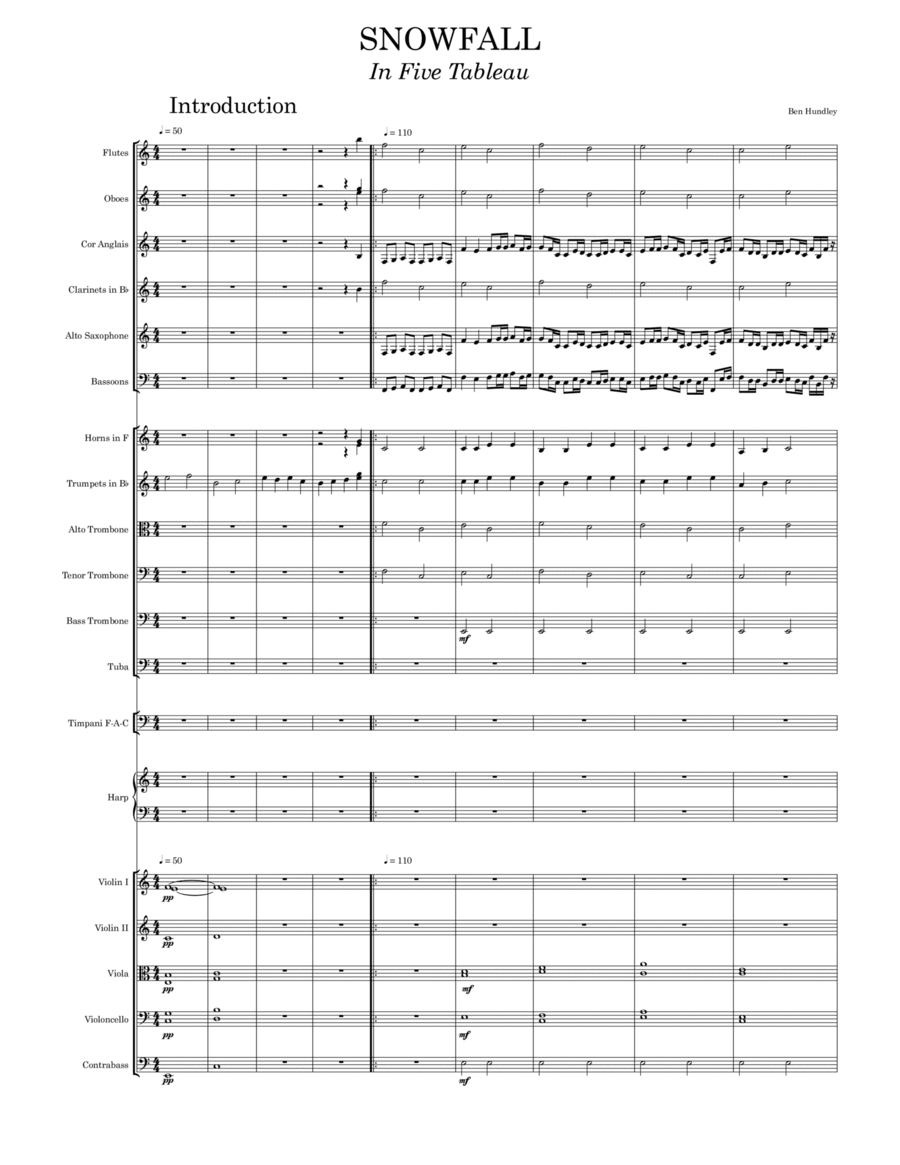 SNOWFALL SNOWFALL Full Orchestra scores gallery preview page 1
