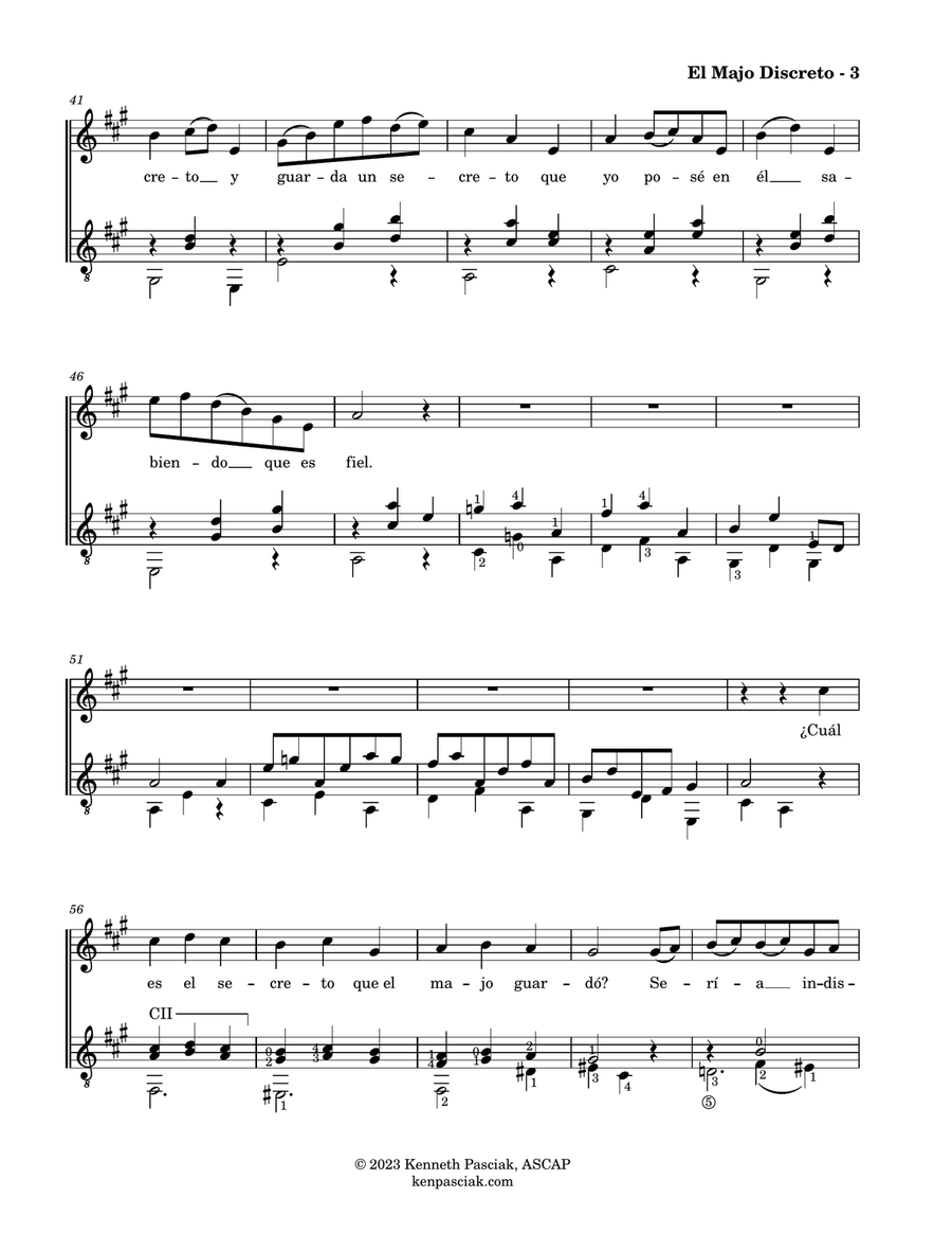 Four Tonadillas (for Voice & Guitar) Chamber Music scores gallery preview page 6