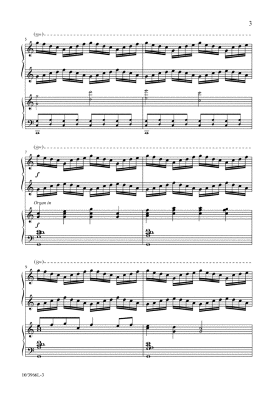 Raise Your Joys and Triumphs High 4-Part scores gallery preview page 4