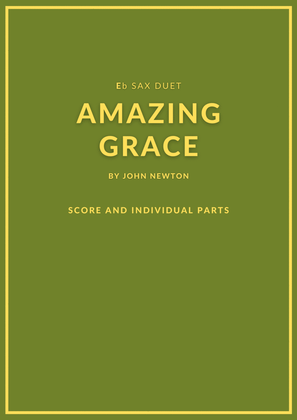 Book cover for Amazing Grace saxophone duet
