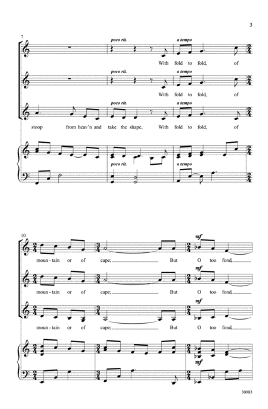 Ask Me No More Women's Choir scores gallery preview page 3