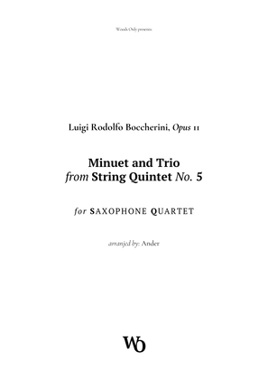 Minuet by Boccherini for Saxophone Quartet