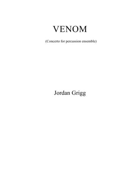 Venom (Concerto for Percussion Ensemble) Score and Parts image number null