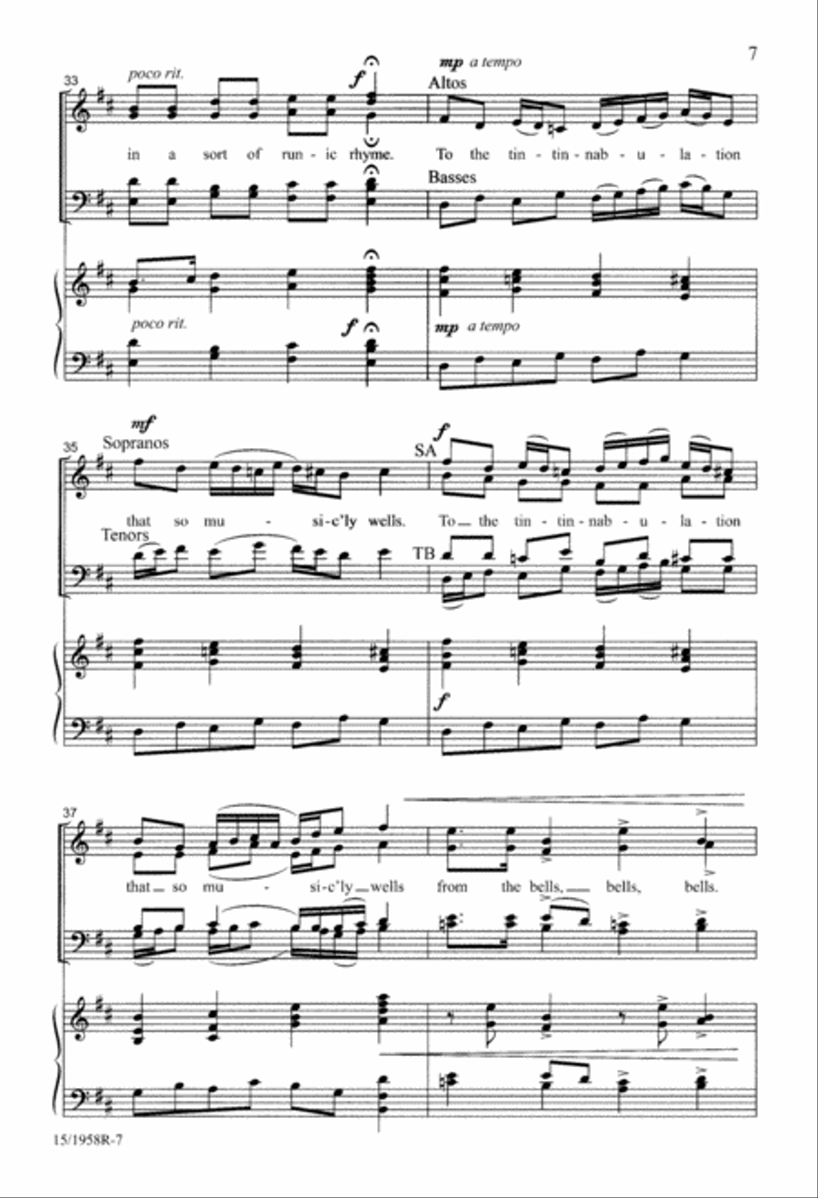 The Bells The Bells 4-Part scores gallery preview page 7