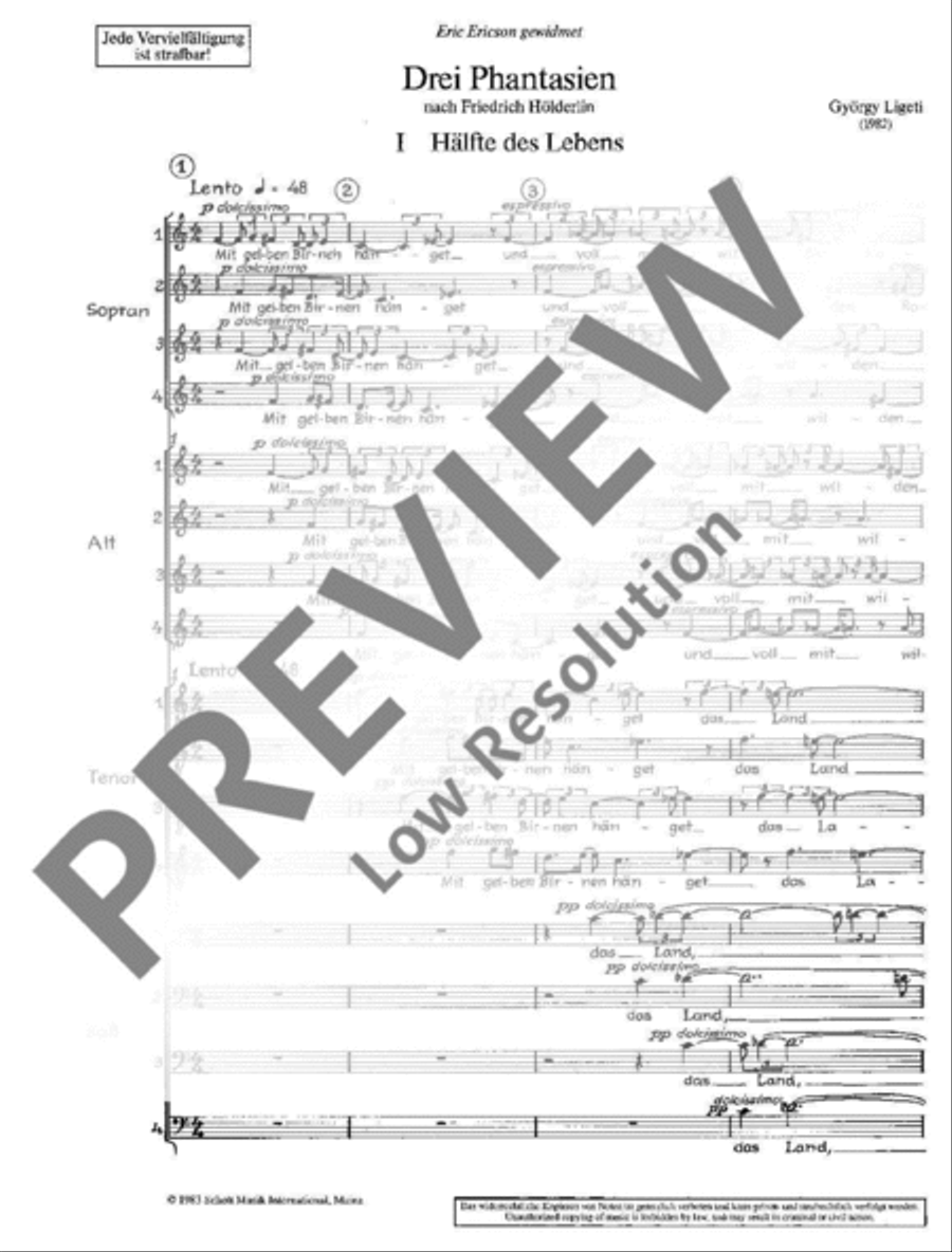Drei Phantasien 4-Part scores gallery preview page 5
