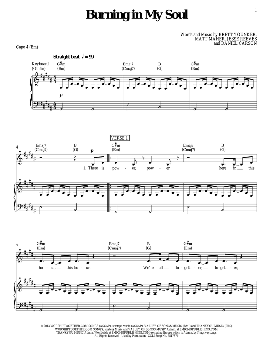 Burning In My Soul Burning In My Soul Acoustic Guitar scores gallery preview page 1