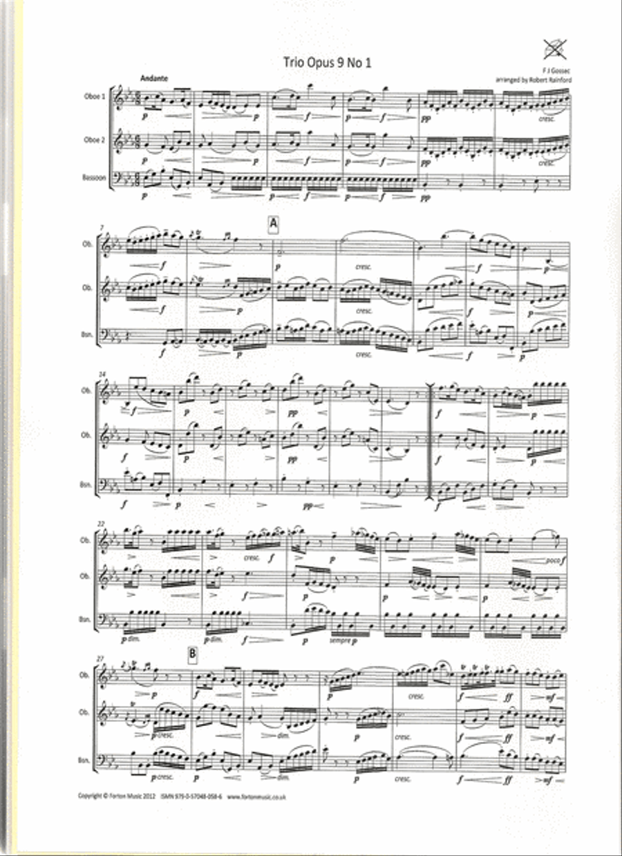 Trio Opus 9 no 1 Woodwind Trio scores gallery preview page 2