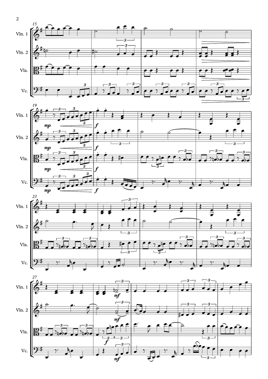 Isn't She Lovely String Quartet scores gallery preview page 2