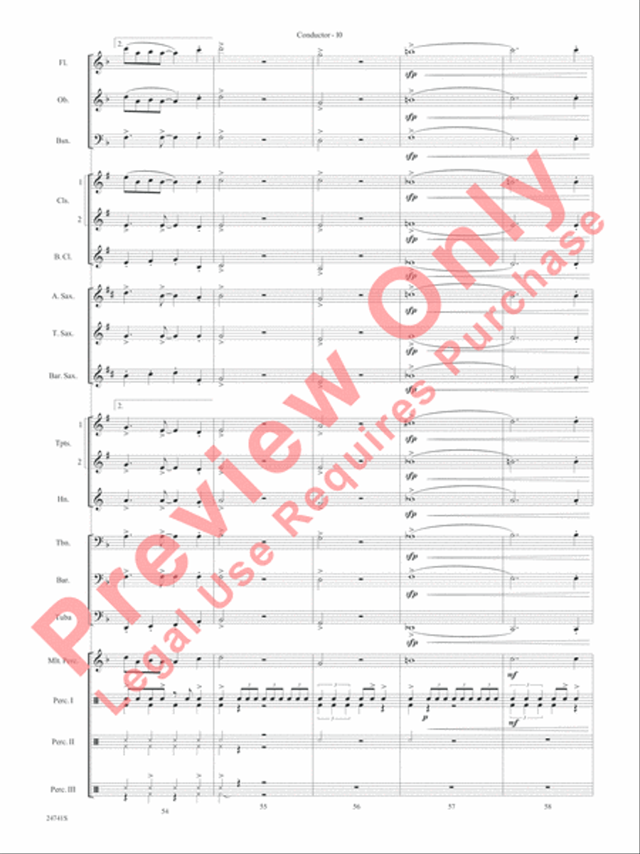 Swing, Santa, Swing Swing, Santa, Swing Concert Band scores gallery preview page 12
