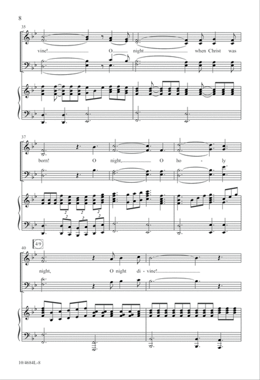 O Holy Night 4-Part scores gallery preview page 8