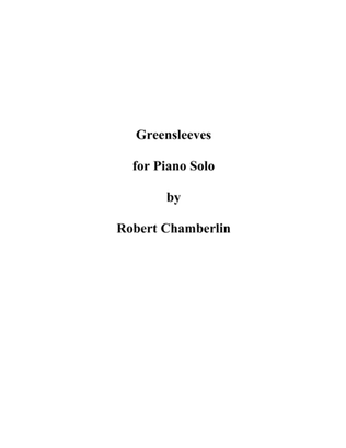 Greensleeves for Piano Solo