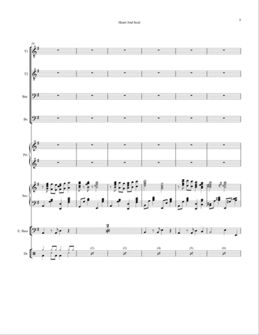 Heart And Soul Small Ensemble scores gallery preview page 5