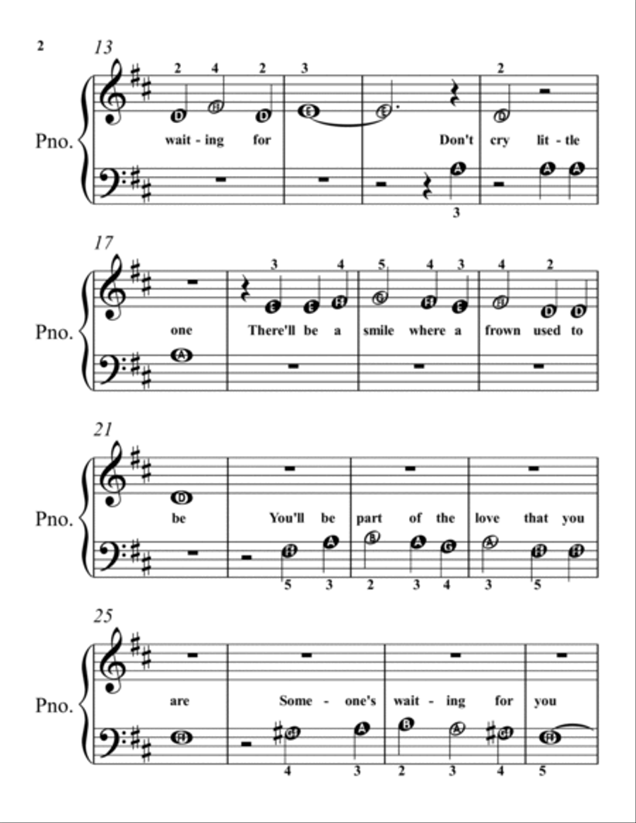 Someone's Waiting For You Easy Piano scores gallery preview page 2