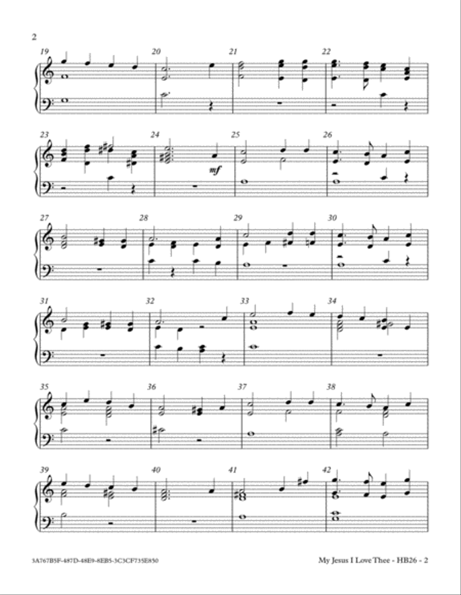 My Jesus, I Love Thee Handbell Choir scores gallery preview page 2