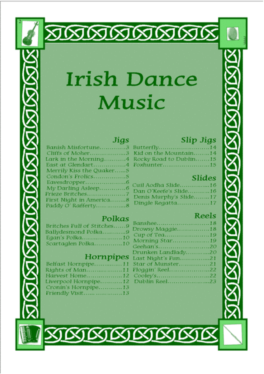 Irish Dance Music Vol.1 for Flute; 40 Jigs, Reels, Hornpipes and more.... image number null