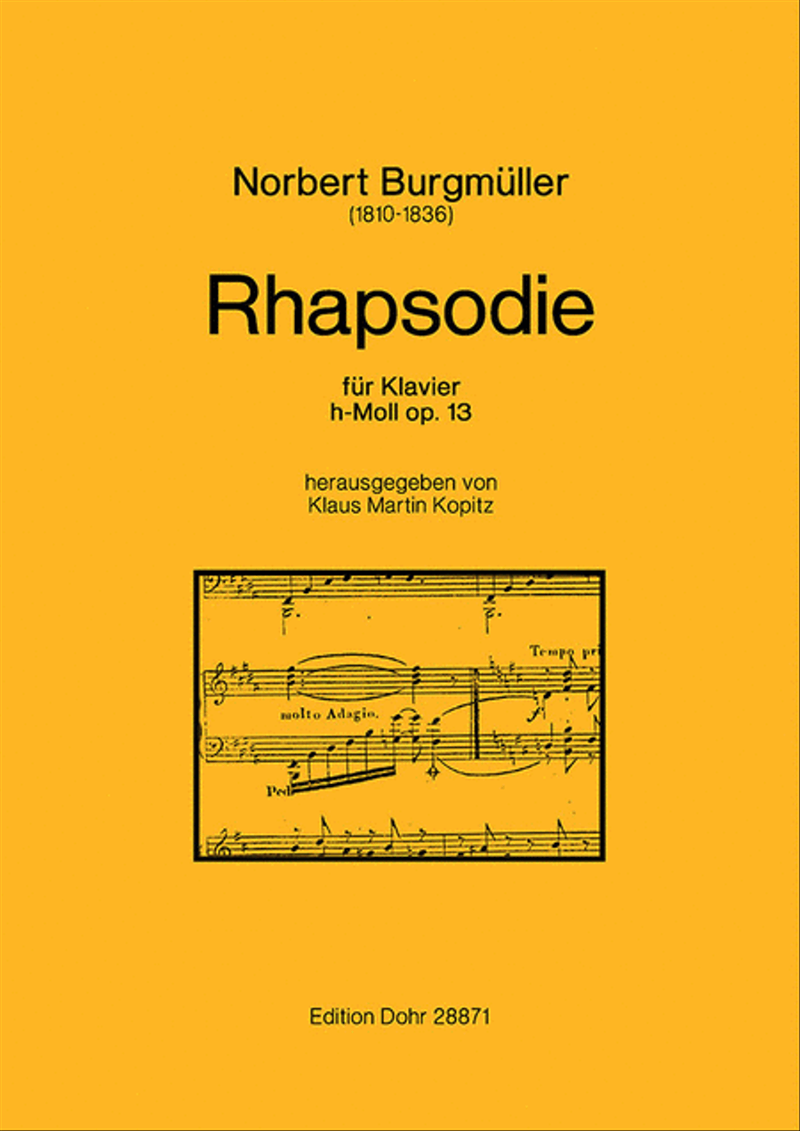 Rhapsodie für Klavier h-Moll op. 13 Piano Solo scores gallery preview page 1