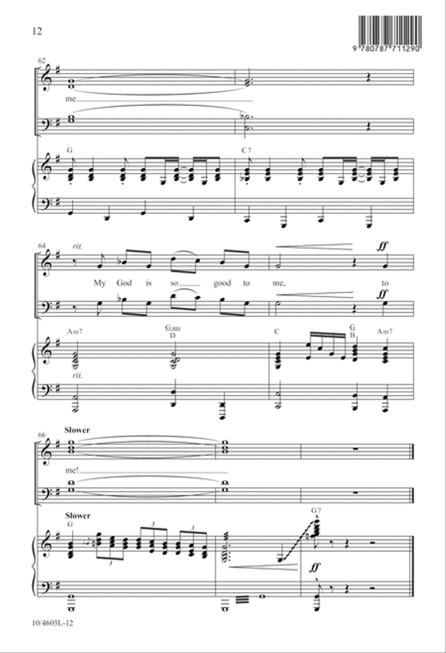 My God's So Good to Me 4-Part scores gallery preview page 13