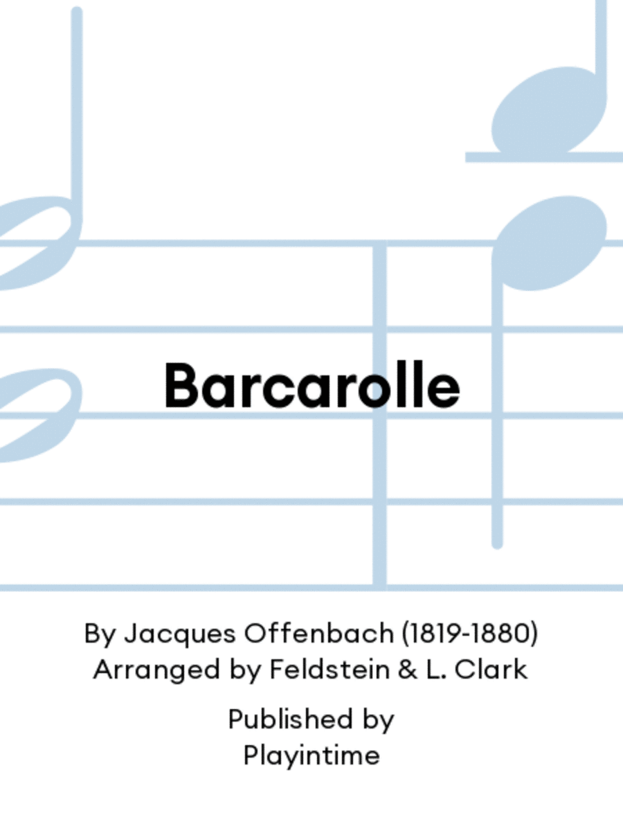 Barcarolle Clarinet Solo scores gallery preview page 1