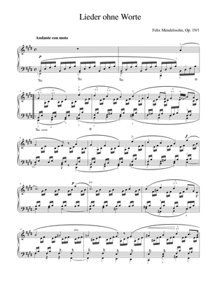 Mendelssohn Op.19 No.1