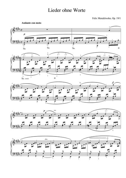 Mendelssohn Op.19 No.1 image number null